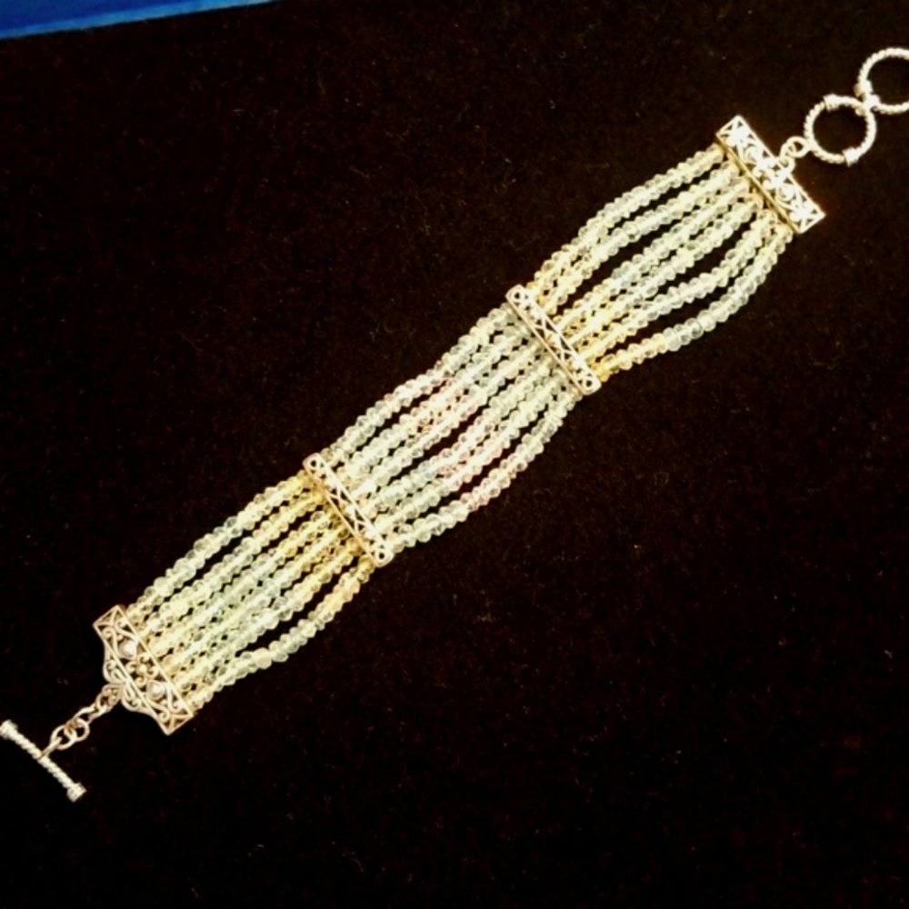 Aquamarine, Morganite 18kt / 925 Bracelet